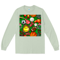 Matcha physical education class seamless pattern Long Sleeve Tee - BundleAndBundleShop
