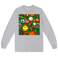 Moon Dust physical education class seamless pattern Long Sleeve Tee - BundleAndBundleShop