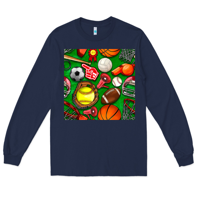 Physical Education Class Seamless Pattern Long Sleeve Tee by BundleAndBundleShop | Teevron