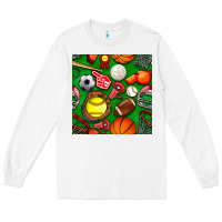 White physical education class seamless pattern Long Sleeve Tee - BundleAndBundleShop