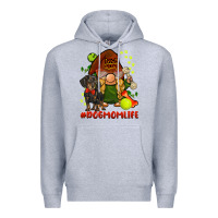 Heather Grey dog mom  life gnome Premium Hoodie - BarkalooDesign