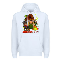 White dog mom  life gnome Premium Hoodie - BarkalooDesign