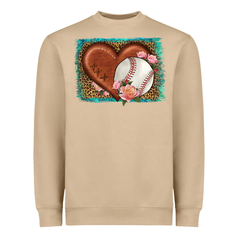 Western Leopard Baseball Heart Heavyweight Sweatshirt by HRA Design Shop | Teevron