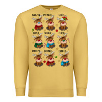Antique Gold christmas reindeers Premium Sweatshirt - MaliasSmallBusiness