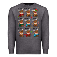 Charcoal Heather christmas reindeers Premium Sweatshirt - MaliasSmallBusiness