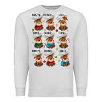 Dove Grey christmas reindeers Premium Sweatshirt - MaliasSmallBusiness