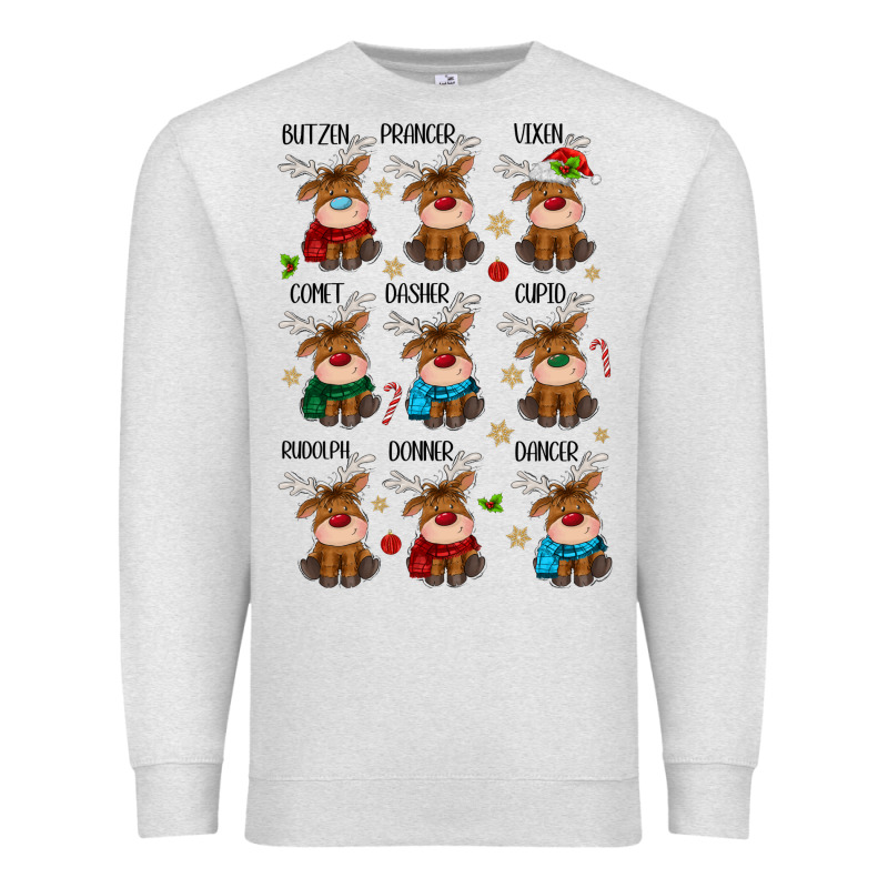 Christmas Reindeers Premium Sweatshirt by MaliasSmallBusiness | Teevron