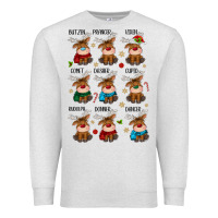 Oatmeal Heather christmas reindeers Premium Sweatshirt - MaliasSmallBusiness