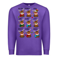 Purple christmas reindeers Premium Sweatshirt - MaliasSmallBusiness