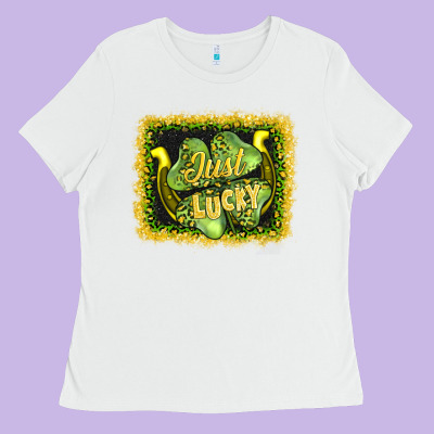 Just Lucky Ladies Tee Designed By Adodesignshop
