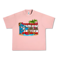 Salmon puerto rico and flowers with frog Urban Heavy Tee - AdoDesignShop