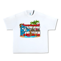 White puerto rico and flowers with frog Urban Heavy Tee - AdoDesignShop