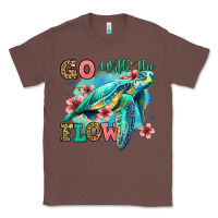 Chestnut go with the flow floral turtle Classic Tee - Jasminsmagicworld
