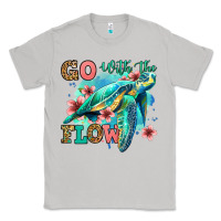 Moon Dust go with the flow floral turtle Classic Tee - Jasminsmagicworld