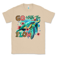 Mushroom go with the flow floral turtle Classic Tee - Jasminsmagicworld