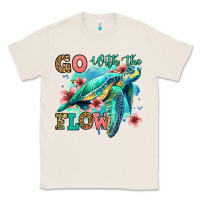 Natural go with the flow floral turtle Classic Tee - Jasminsmagicworld