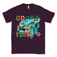 Plum go with the flow floral turtle Classic Tee - Jasminsmagicworld