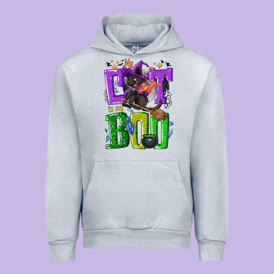 My Cat Is My Boo Halloween Urban Hoodie Designed By Nancycooperartshop