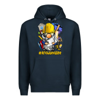 Navy Architect life gnome Premium Hoodie - BarkalooDesign