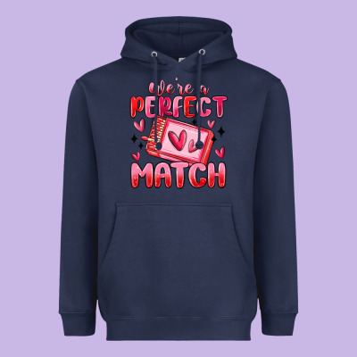 Were Perfect Match Heavyweight Hoodie Designed By Maliassmallbusiness