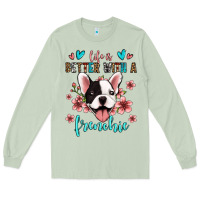 Matcha life is better with a frenchie Long Sleeve Tee - Jasminsmagicworld