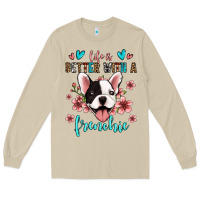 Mushroom life is better with a frenchie Long Sleeve Tee - Jasminsmagicworld