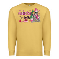 Antique Gold freezing to death skeleton Premium Sweatshirt - MaliasSmallBusiness