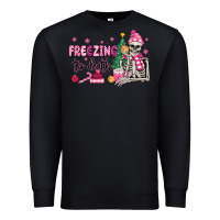 Black freezing to death skeleton Premium Sweatshirt - MaliasSmallBusiness