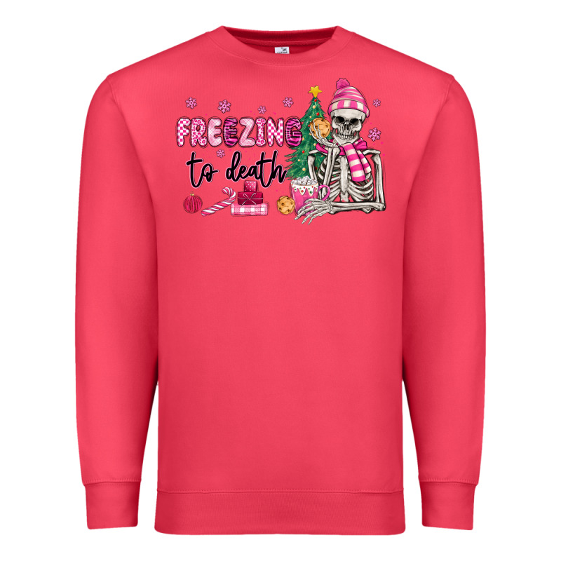 Freezing To Death Skeleton Premium Sweatshirt by MaliasSmallBusiness | Teevron
