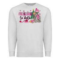Dove Grey freezing to death skeleton Premium Sweatshirt - MaliasSmallBusiness