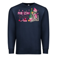 Navy freezing to death skeleton Premium Sweatshirt - MaliasSmallBusiness