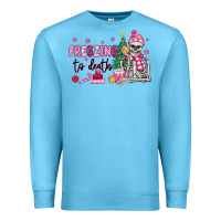 Ocean Blue freezing to death skeleton Premium Sweatshirt - MaliasSmallBusiness