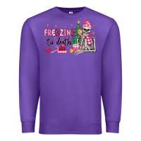 Purple freezing to death skeleton Premium Sweatshirt - MaliasSmallBusiness