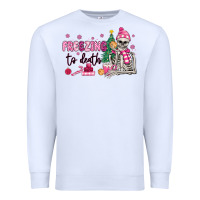 White freezing to death skeleton Premium Sweatshirt - MaliasSmallBusiness