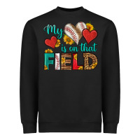 Black my heart is on that field baseball Heavyweight Sweatshirt - HRA Design Shop