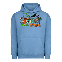Pigment Pebble Blue It's spooky season Urban Hoodie - NancyCooperArtShop