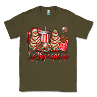 Army Green tis the season christmas tree  cake baseball Classic Tee - AdoDesignShop