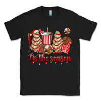 Black tis the season christmas tree  cake baseball Classic Tee - AdoDesignShop