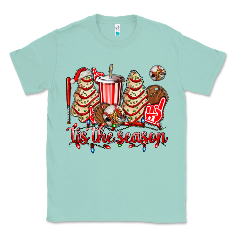 Tis The Season Christmas Tree  Cake Baseball Classic Tee by AdoDesignShop | Teevron
