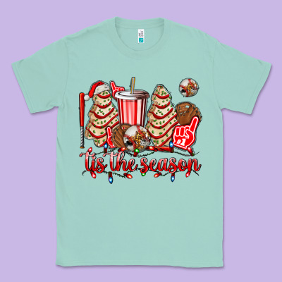 Tis The Season Christmas Tree  Cake Baseball Classic Tee Designed By Adodesignshop