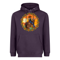 Plum cowgirl sunflower Heavyweight Hoodie - MaliasSmallBusiness