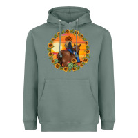 Sage cowgirl sunflower Heavyweight Hoodie - MaliasSmallBusiness