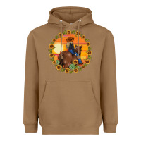 Toasted Coconut cowgirl sunflower Heavyweight Hoodie - MaliasSmallBusiness