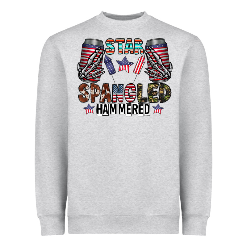 Star Spangled Hammered Heavyweight Sweatshirt by CowhideDigitalArt | Teevron
