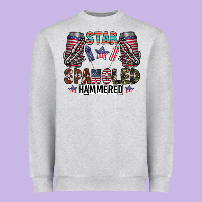 Star Spangled Hammered Heavyweight Sweatshirt Designed By Cowhidedigitalart