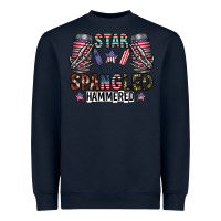 Navy star spangled hammered Heavyweight Sweatshirt - CowhideDigitalArt