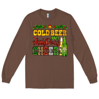 Chestnut cold beer and christmas cheer with beer bottles Long Sleeve Tee - AdoDesignShop