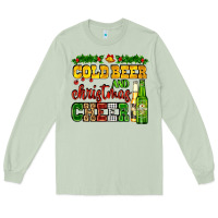 Matcha cold beer and christmas cheer with beer bottles Long Sleeve Tee - AdoDesignShop