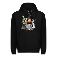 Black waiter gnome Premium Hoodie - BarkalooDesign