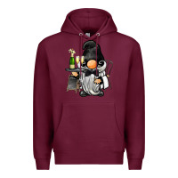 Burgundy waiter gnome Premium Hoodie - BarkalooDesign